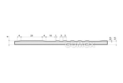 D70 A601 G, 4mm, Breite 1200mm, Spannung 50kV, 70°ShA, Hammermuster, NR-SBR, -20°C/+70°C, grau, 